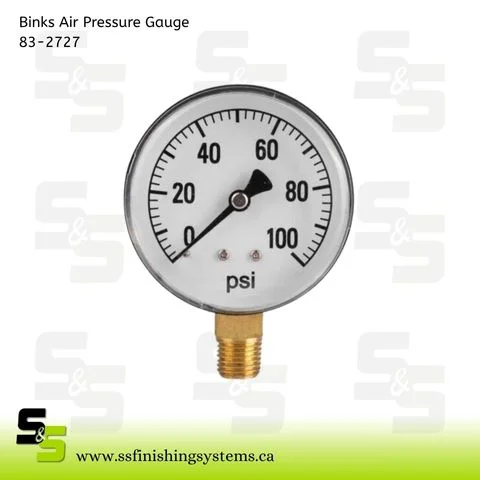 Binks PRESSURE GAUGE (100 LB), BOTTOM